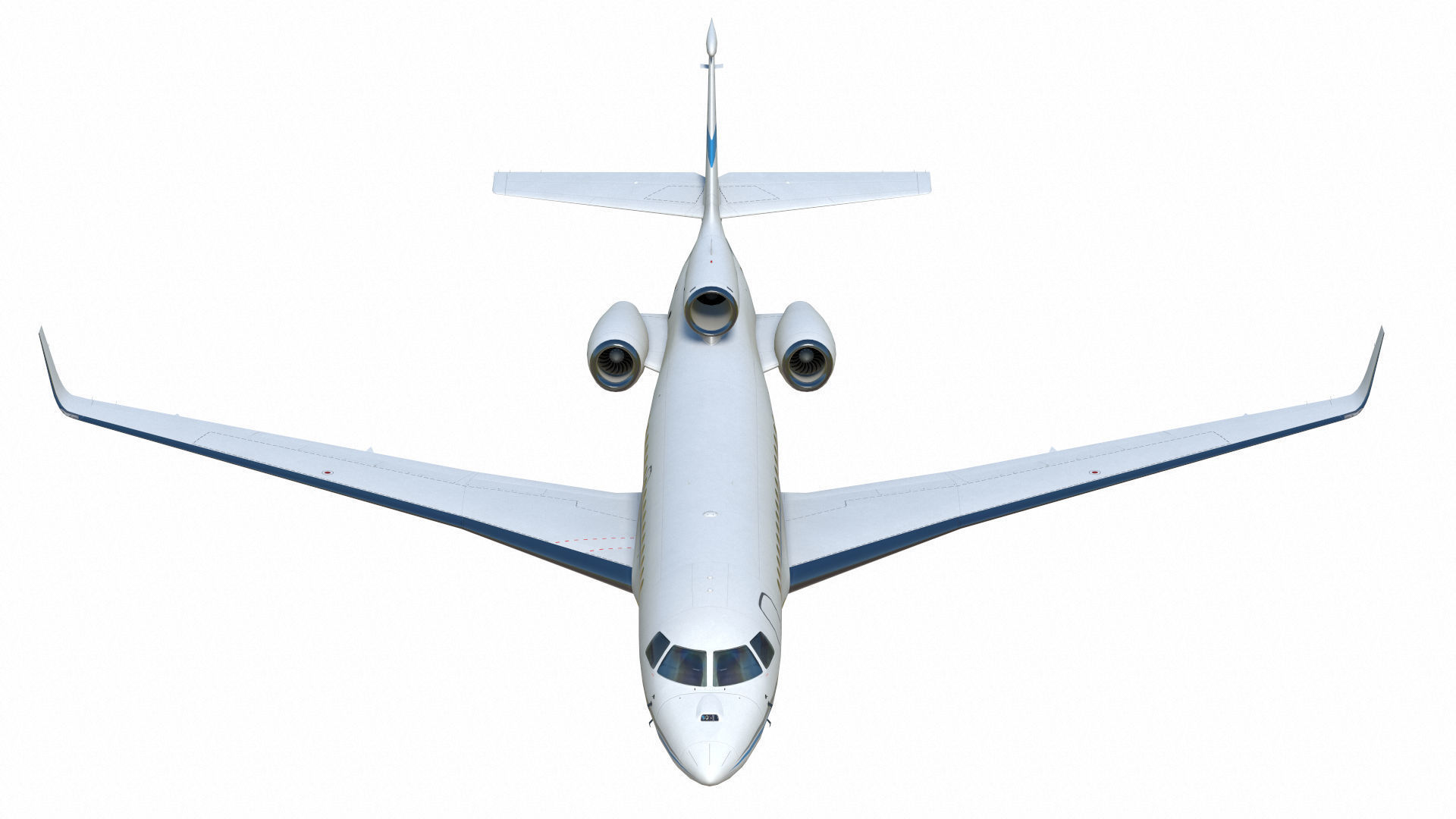 Dassault Falcon 8X Low-poly 3D model_17