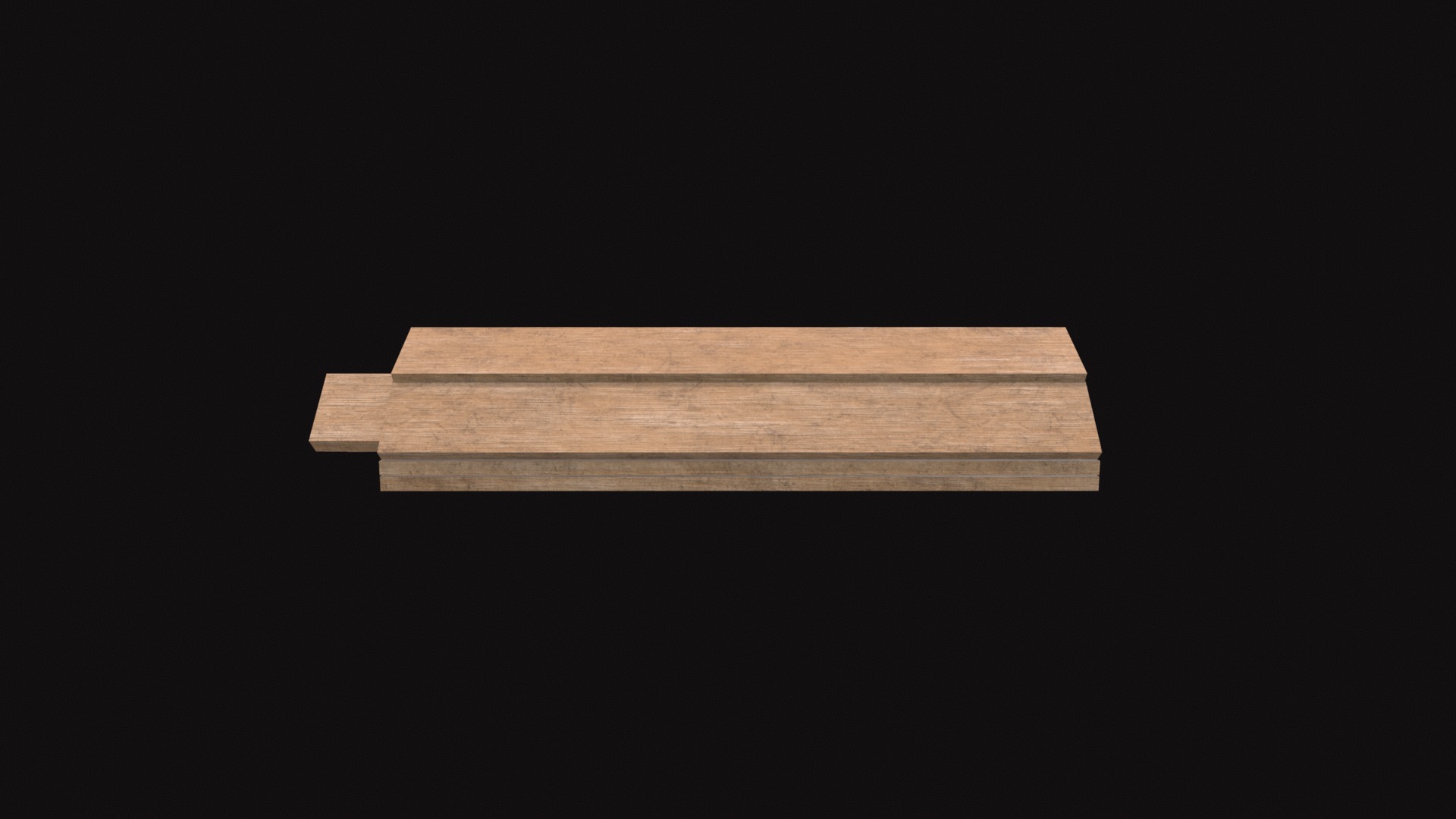 Medieval Wooden Plank Stack Low-poly 3D model_3