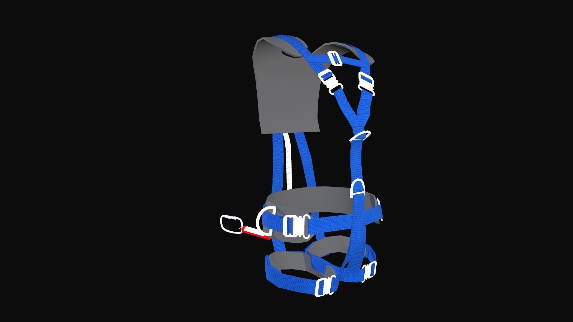 Safety Harness Low-poly 3D model_2