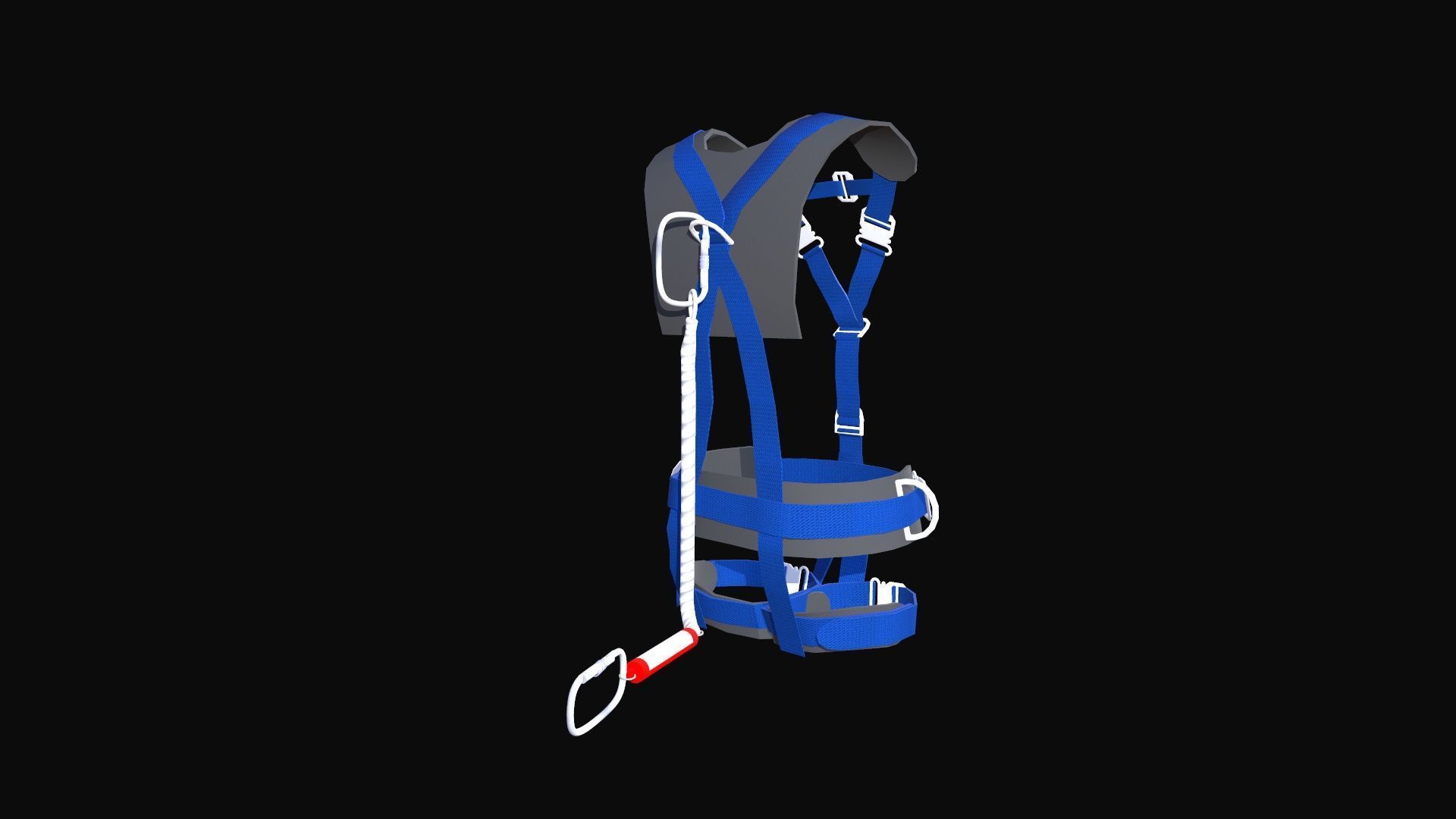 Safety Harness Low-poly 3D model_4