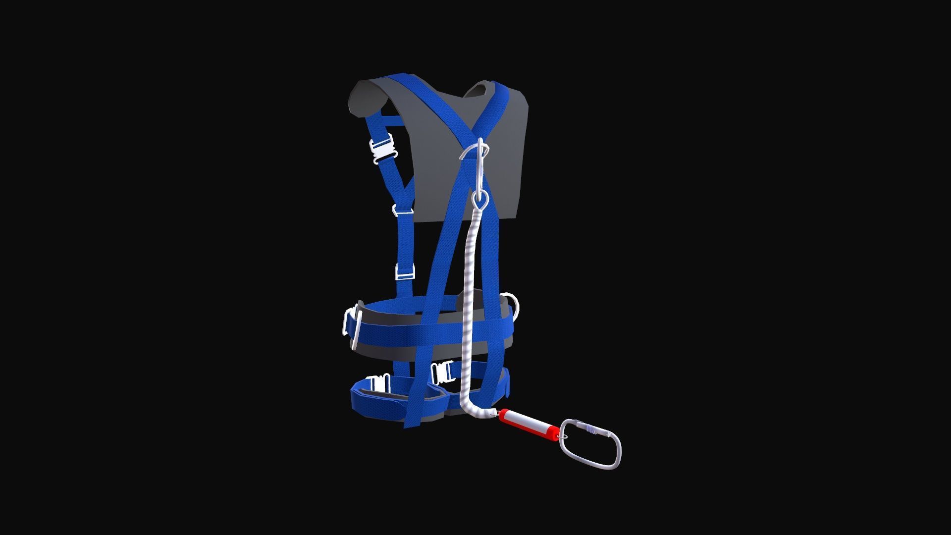 Safety Harness Low-poly 3D model_5
