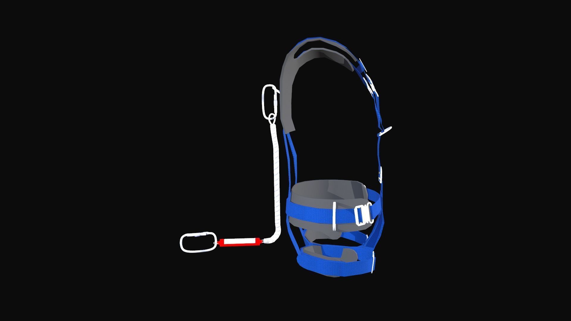 Safety Harness Low-poly 3D model_3