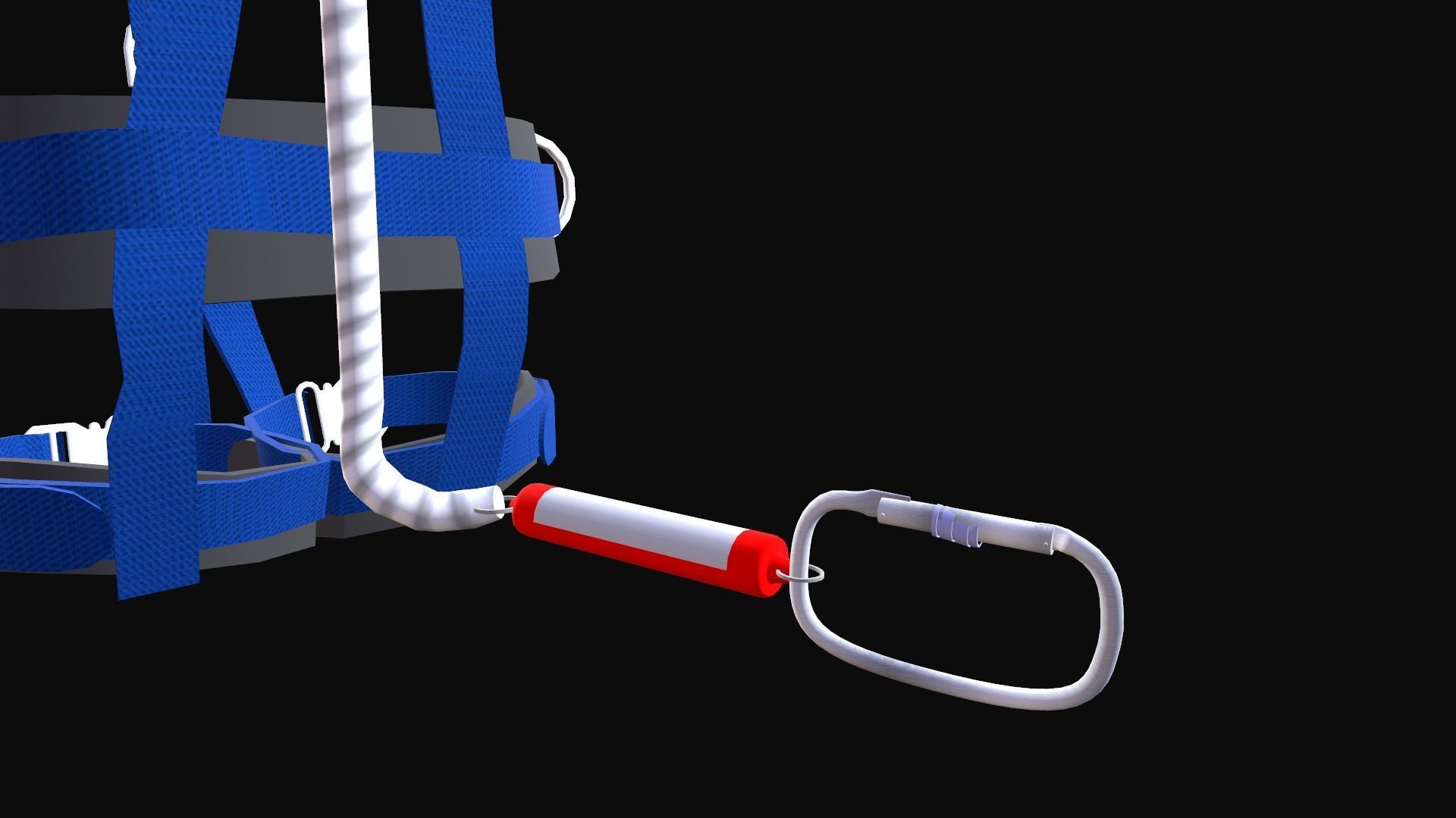 Safety Harness Low-poly 3D model_7
