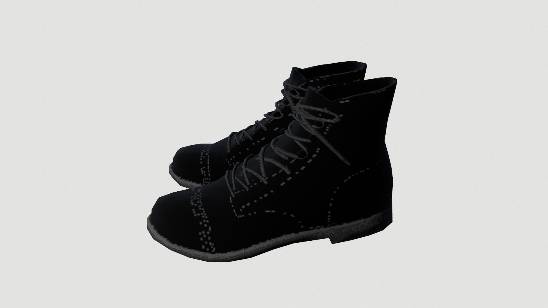 Safety Shoes Low-poly 3D model_3