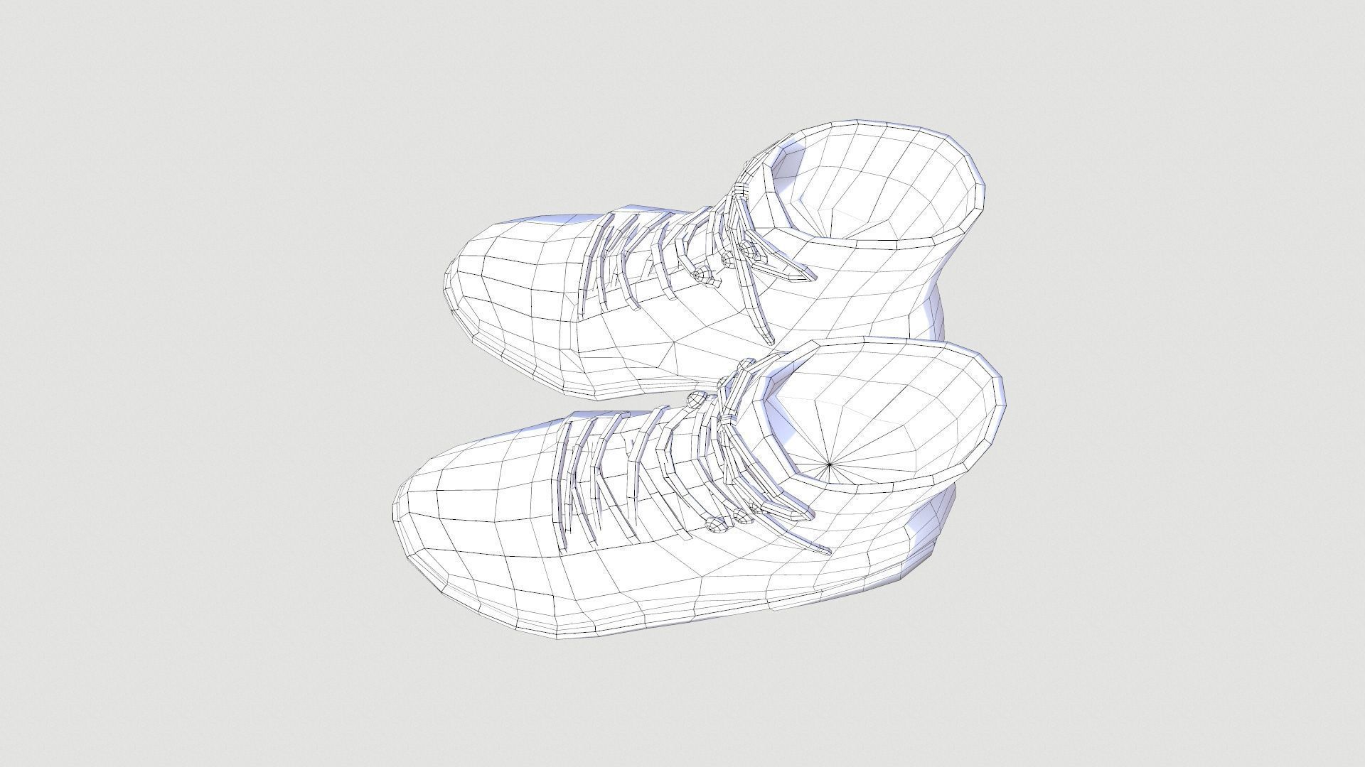 Safety Shoes Low-poly 3D model_6