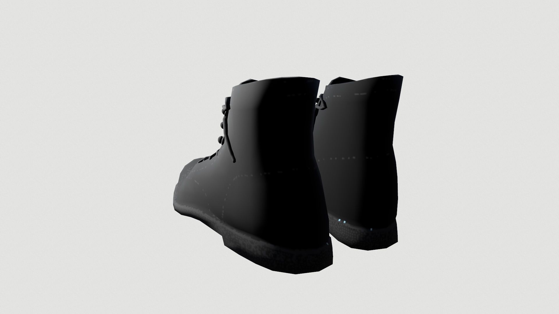 Safety Shoes Low-poly 3D model_4