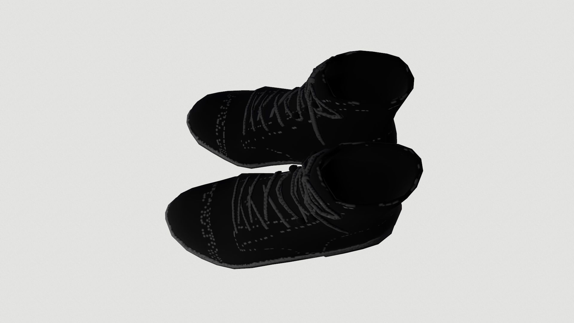 Safety Shoes Low-poly 3D model_5