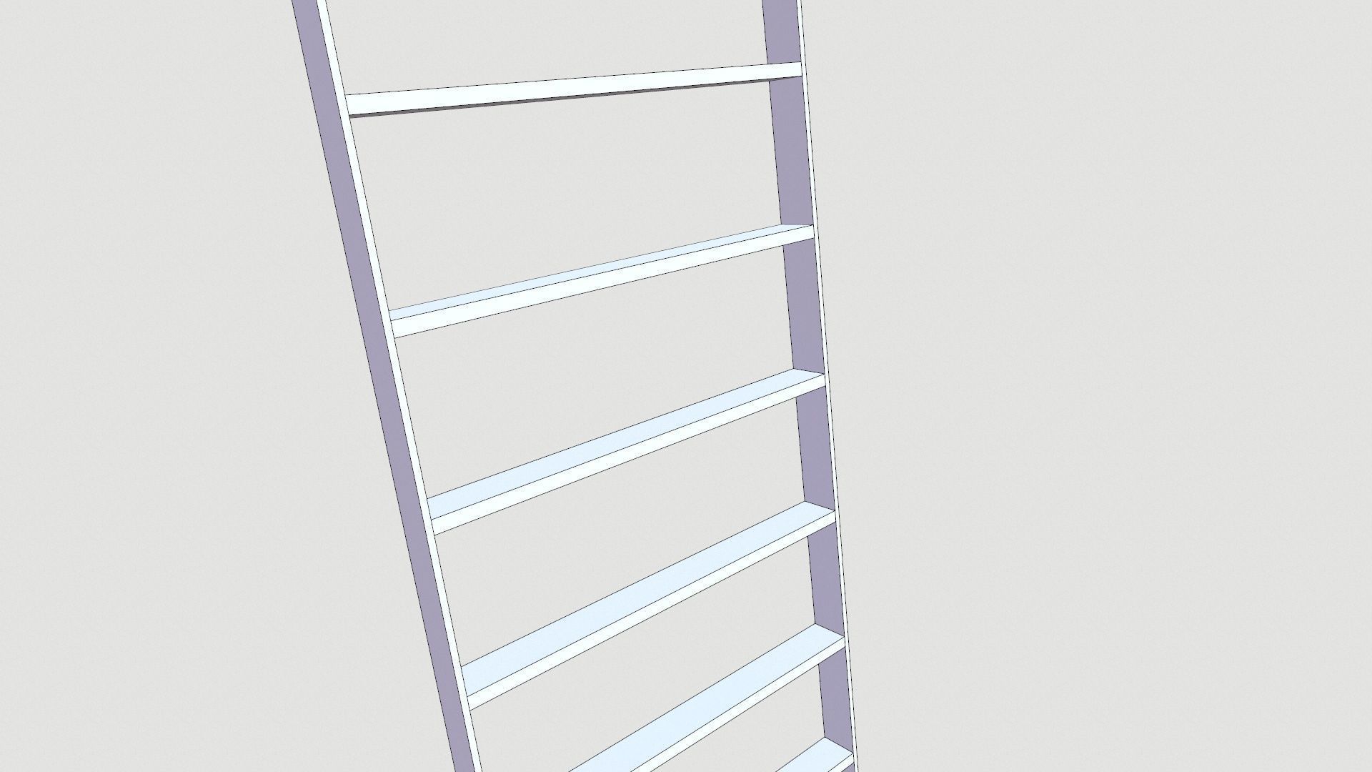 Stair Low-poly 3D model_7