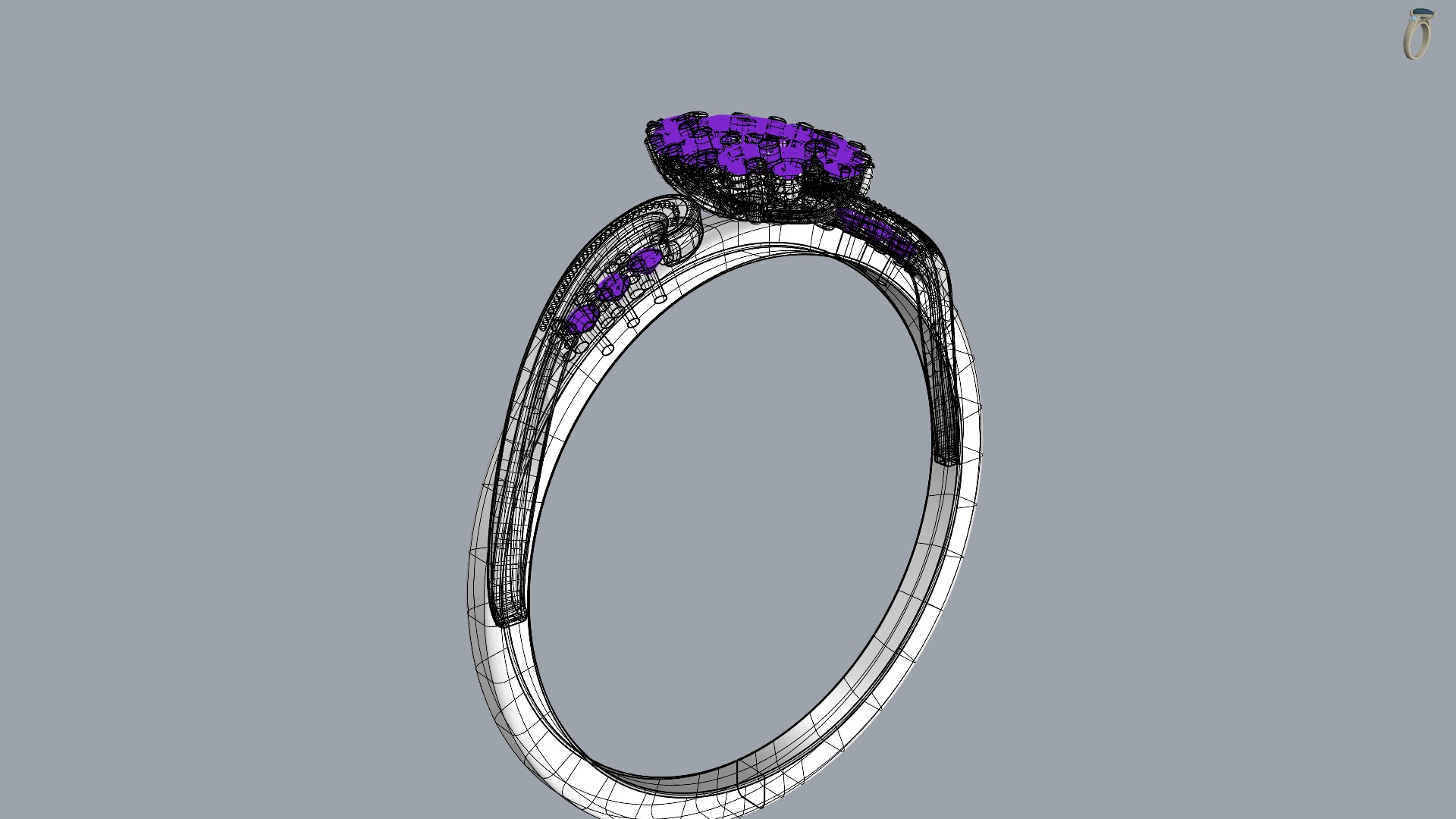 Engagement Ring 1 3D print model_11