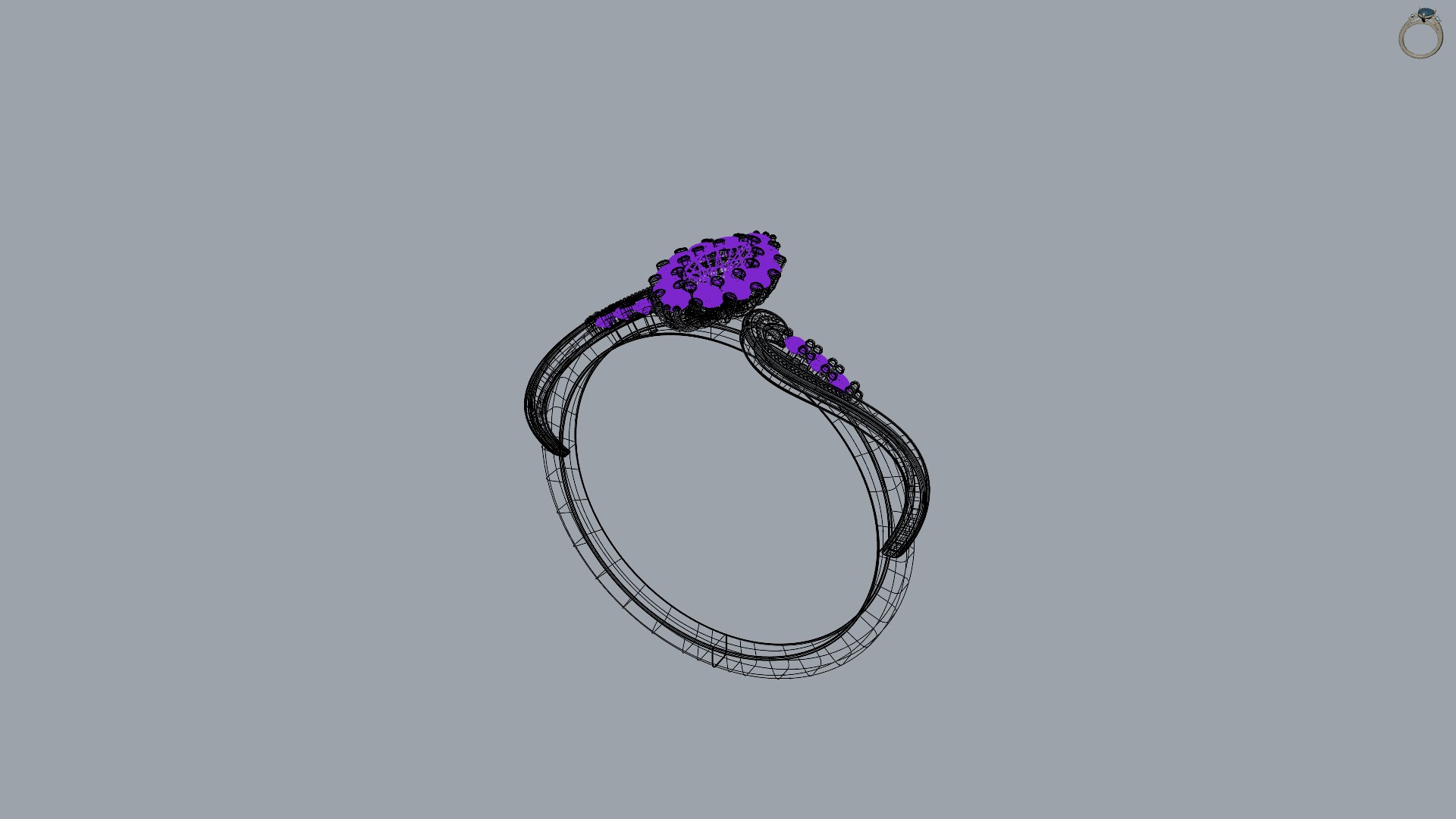 Engagement Ring 1 3D print model_6