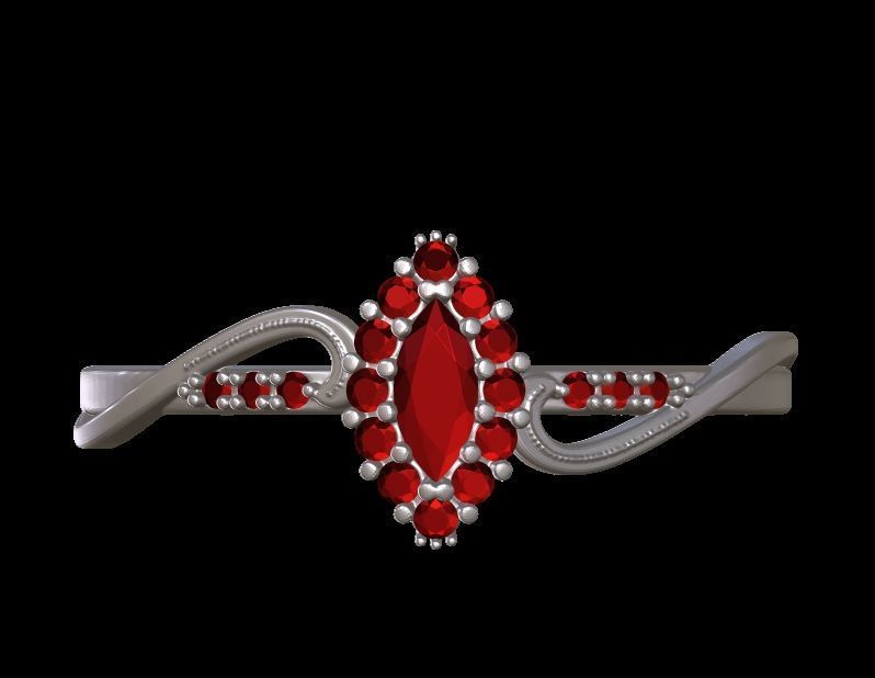 Engagement Ring 1 3D print model_12