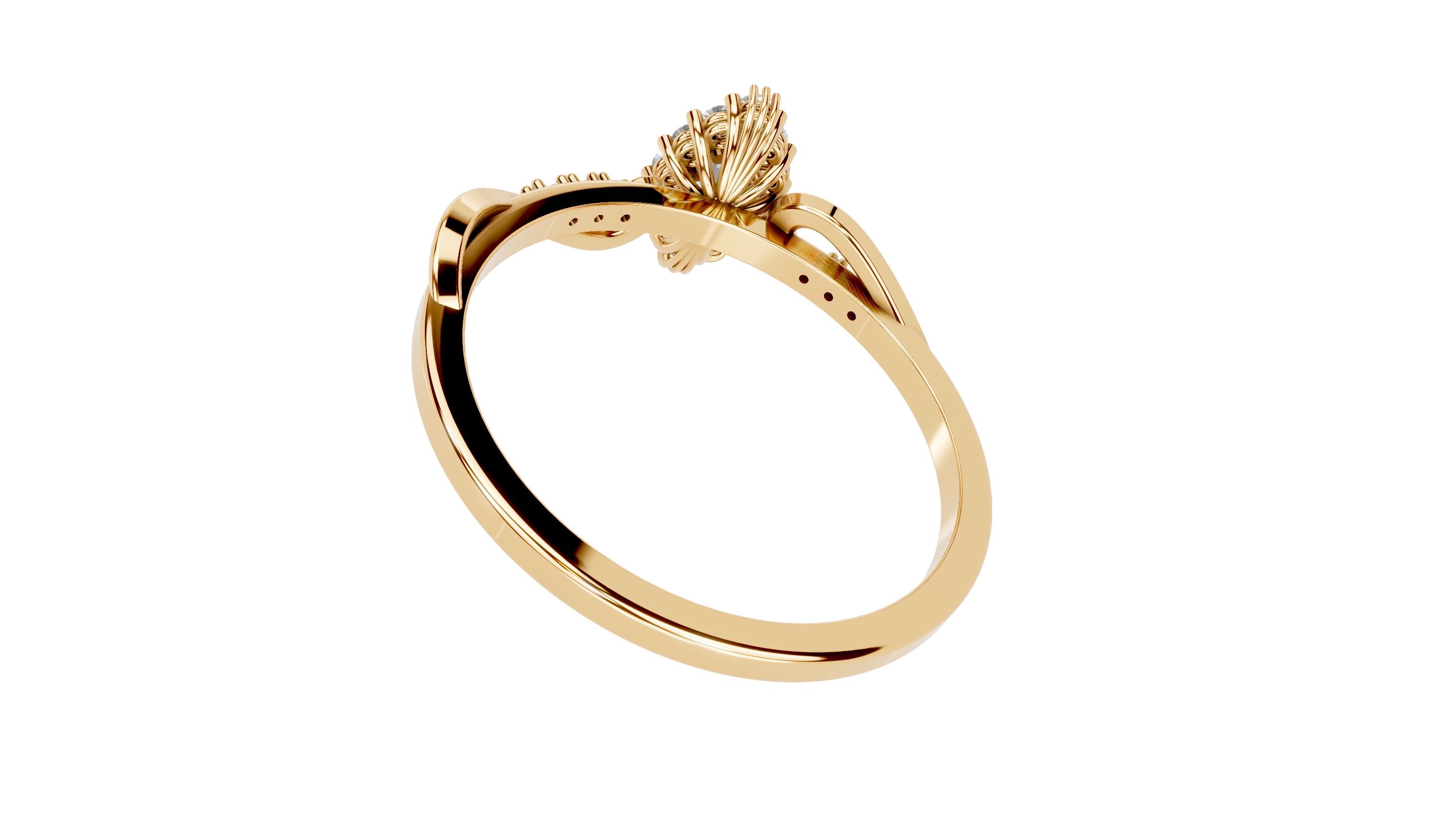 Engagement Ring 1 3D print model_5