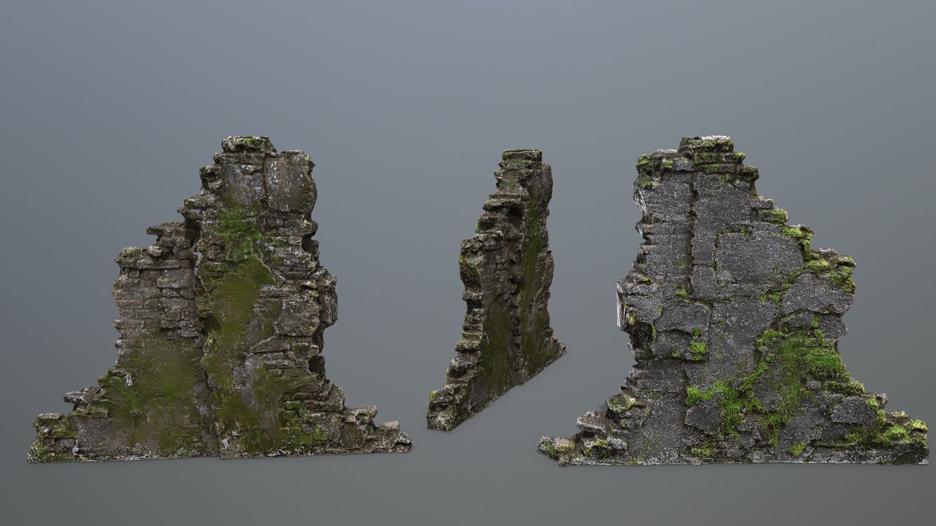 Rock  Gate Low-poly 3D model_11