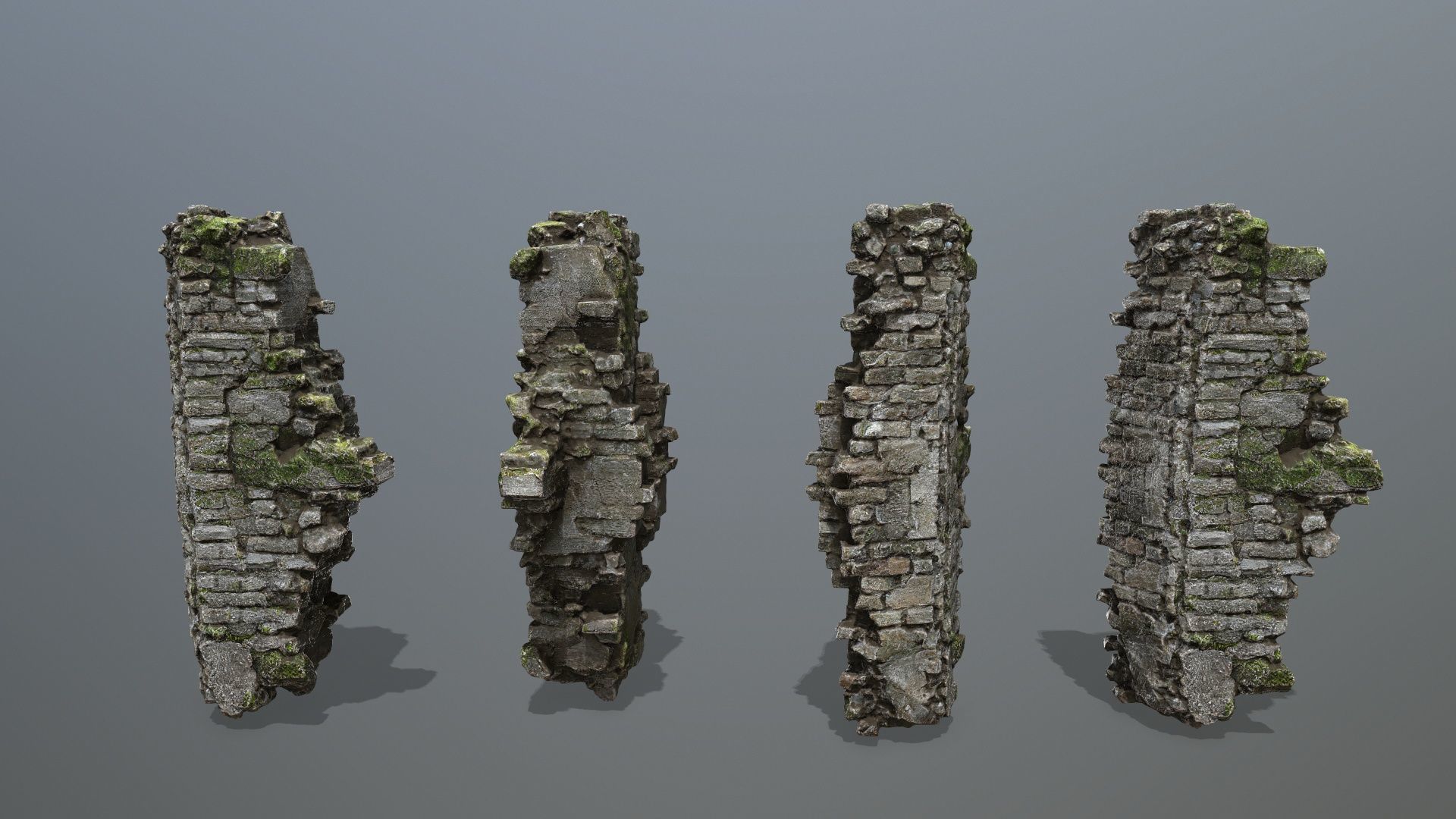 Rock  Gate Low-poly 3D model_12