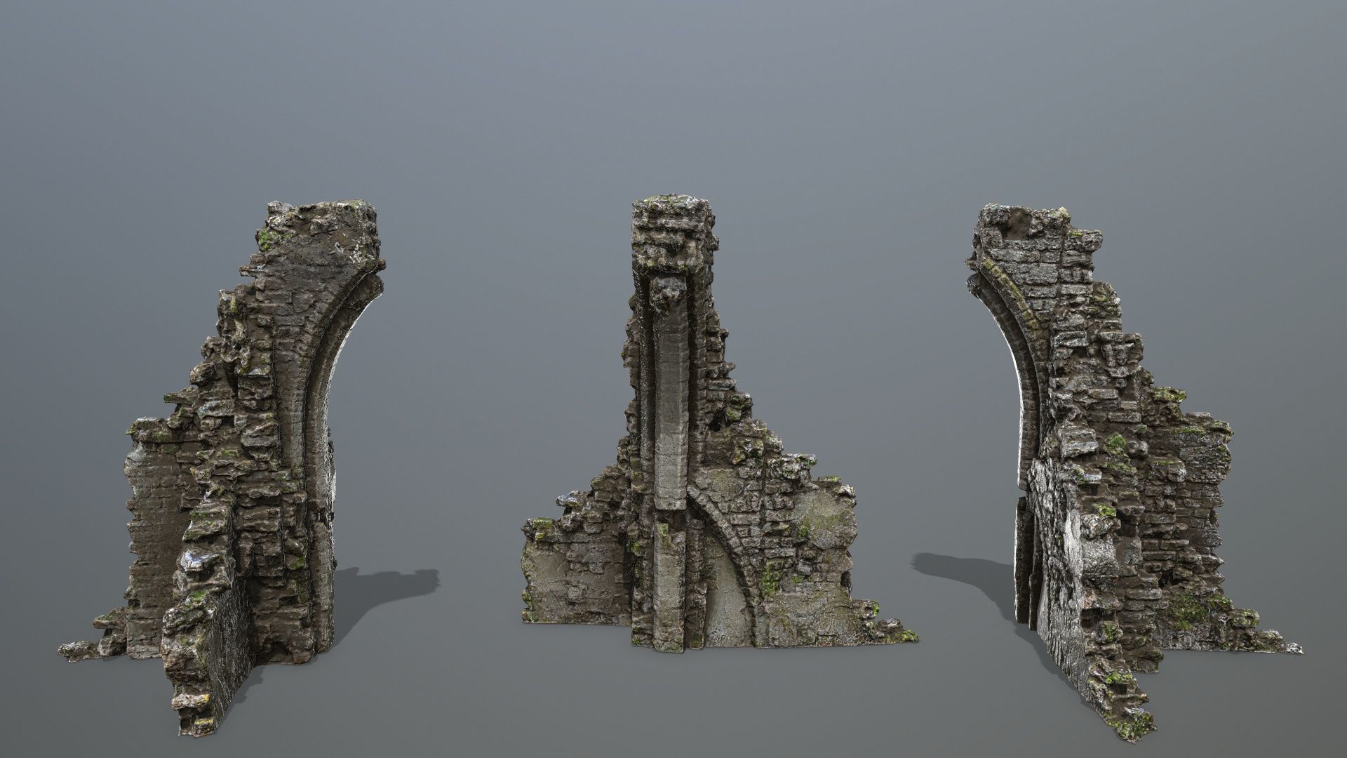 Rock  Gate Low-poly 3D model_8