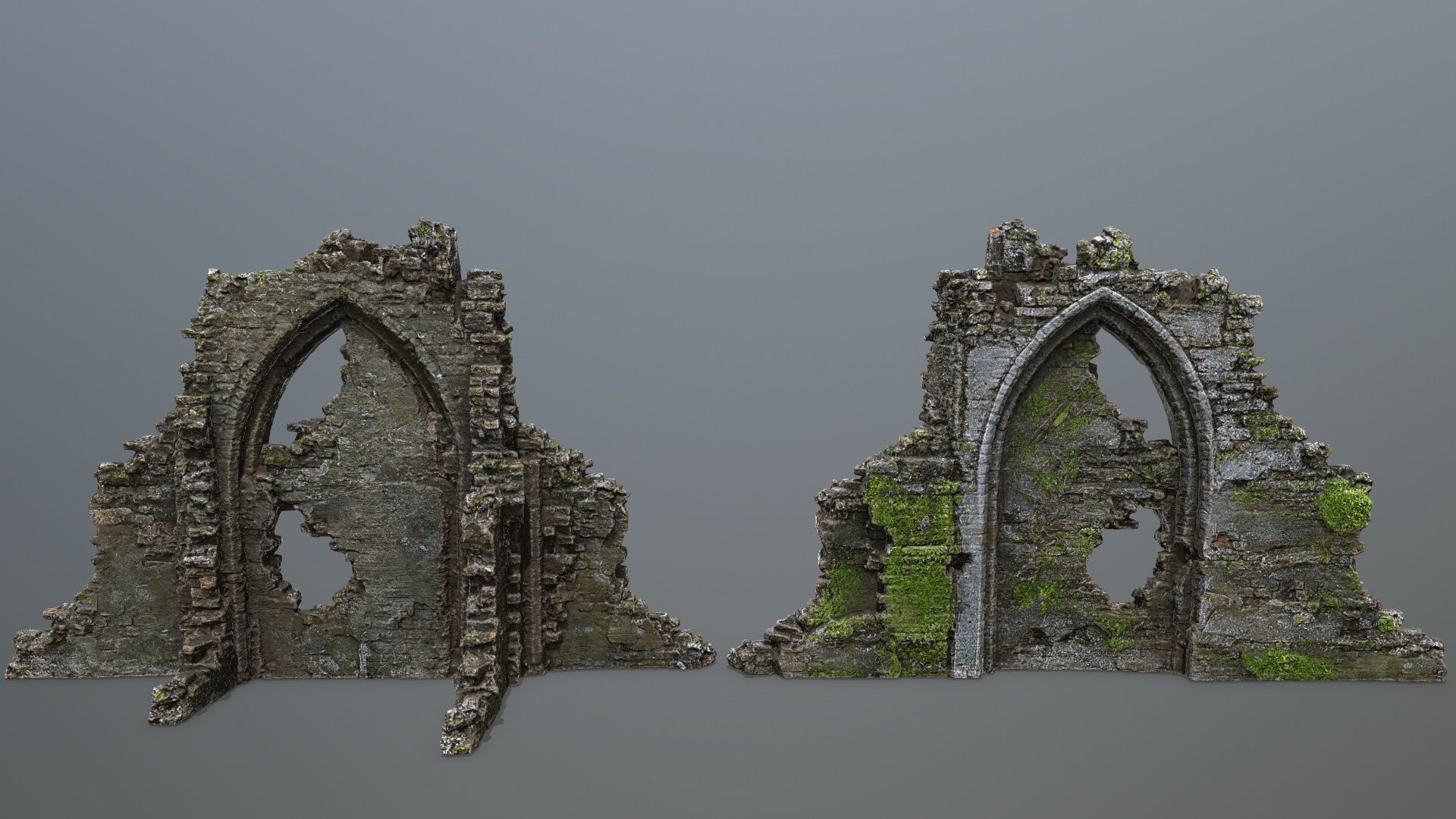 Rock  Gate Low-poly 3D model_6
