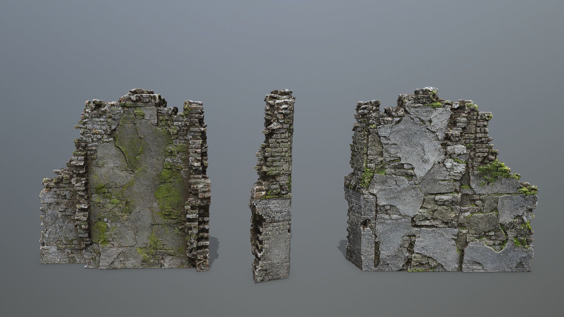 Rock  Gate Low-poly 3D model_7