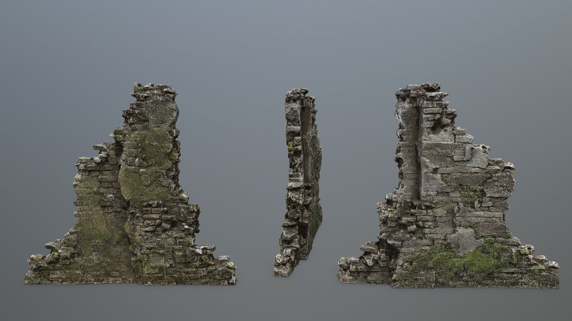 Rock  Gate Low-poly 3D model_10