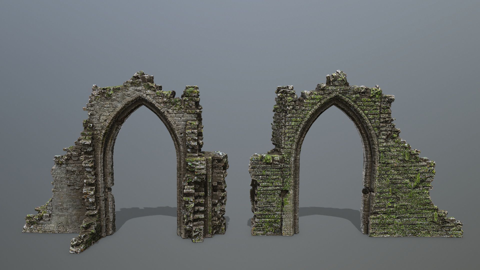Rock  Gate Low-poly 3D model_5