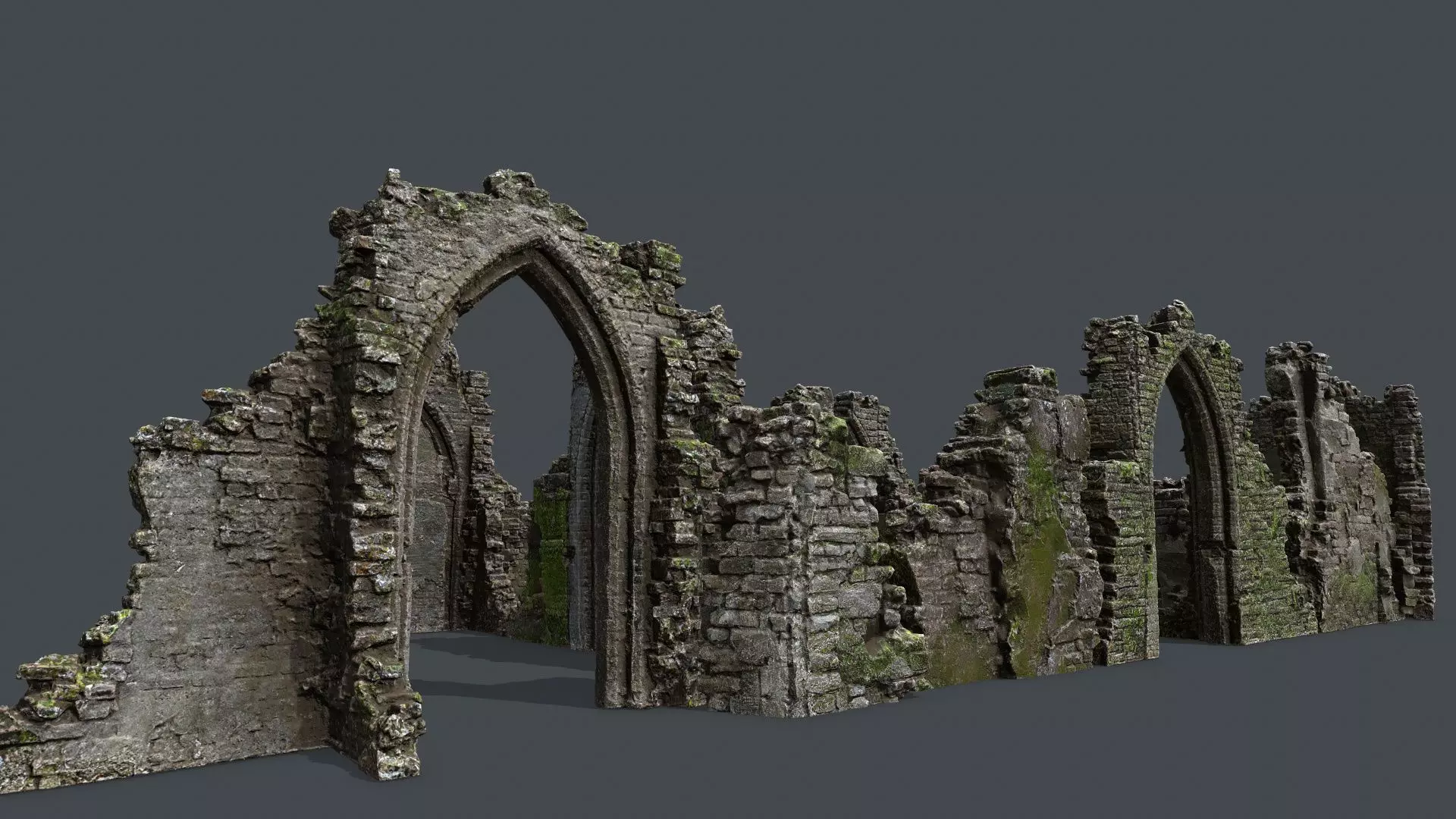 Rock  Gate Low-poly 3D model_0
