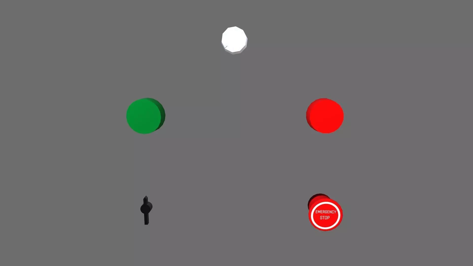 HMI Panel Switch Low-poly 3D model_0