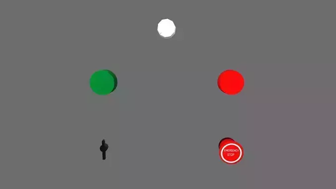 HMI Panel Switch Low-poly 3D model