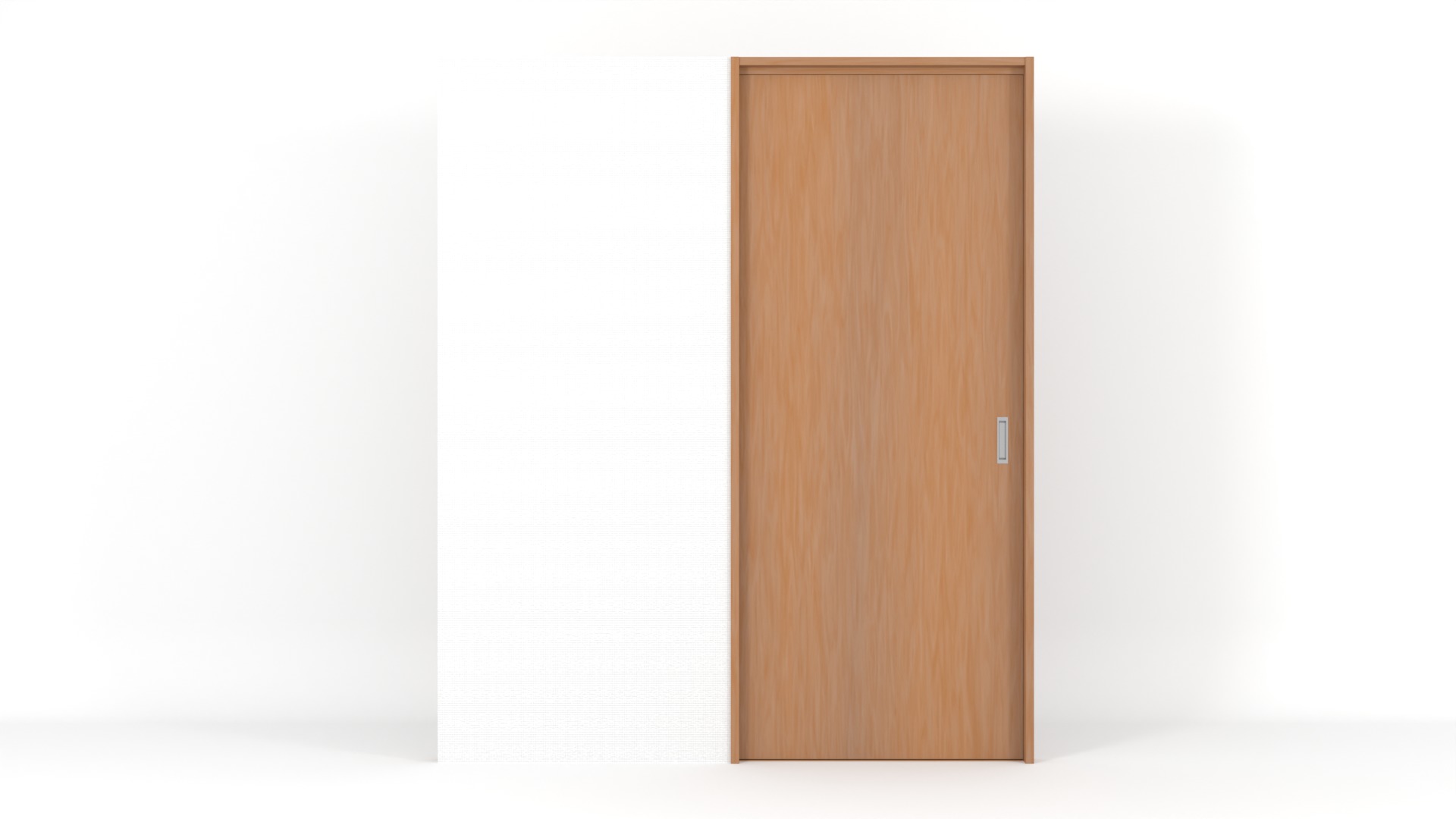 slide door Low-poly 3D model_1