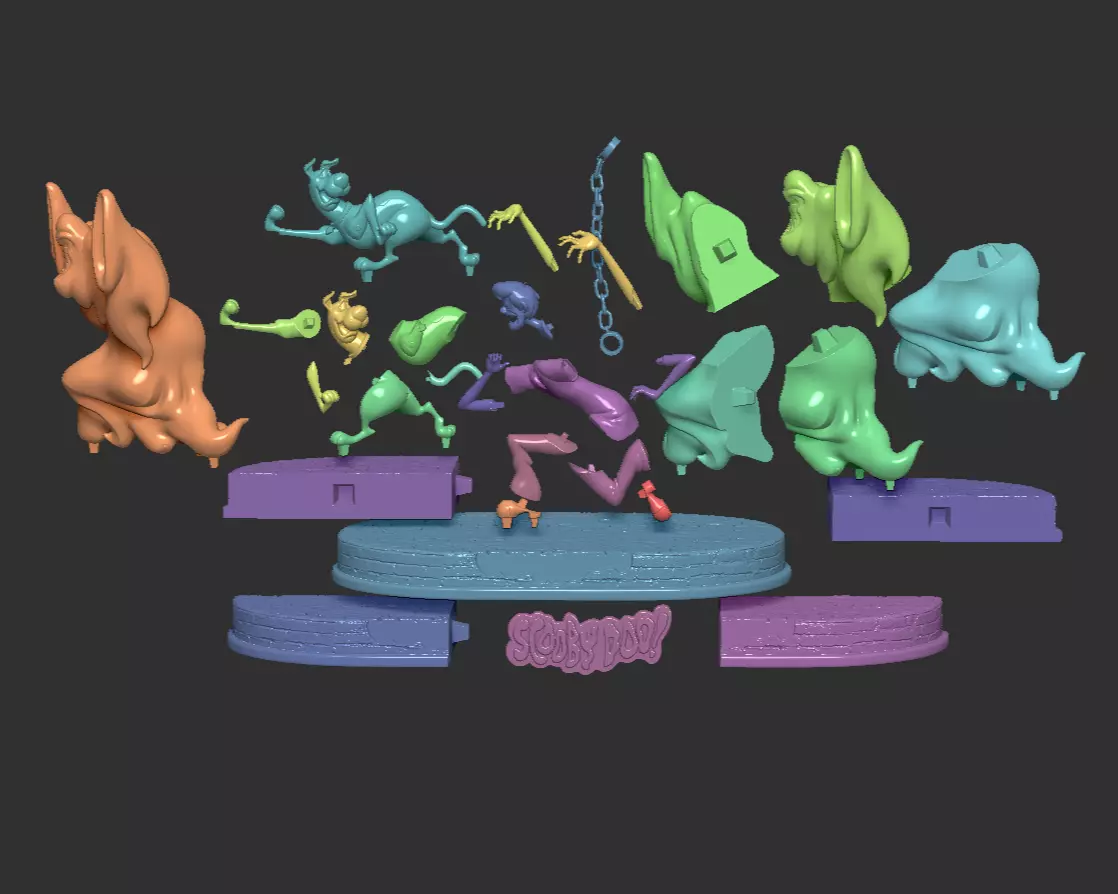 DIORAMA SCOOBY DOO AND SHAGGY HALLOWEEN 3D print model_13