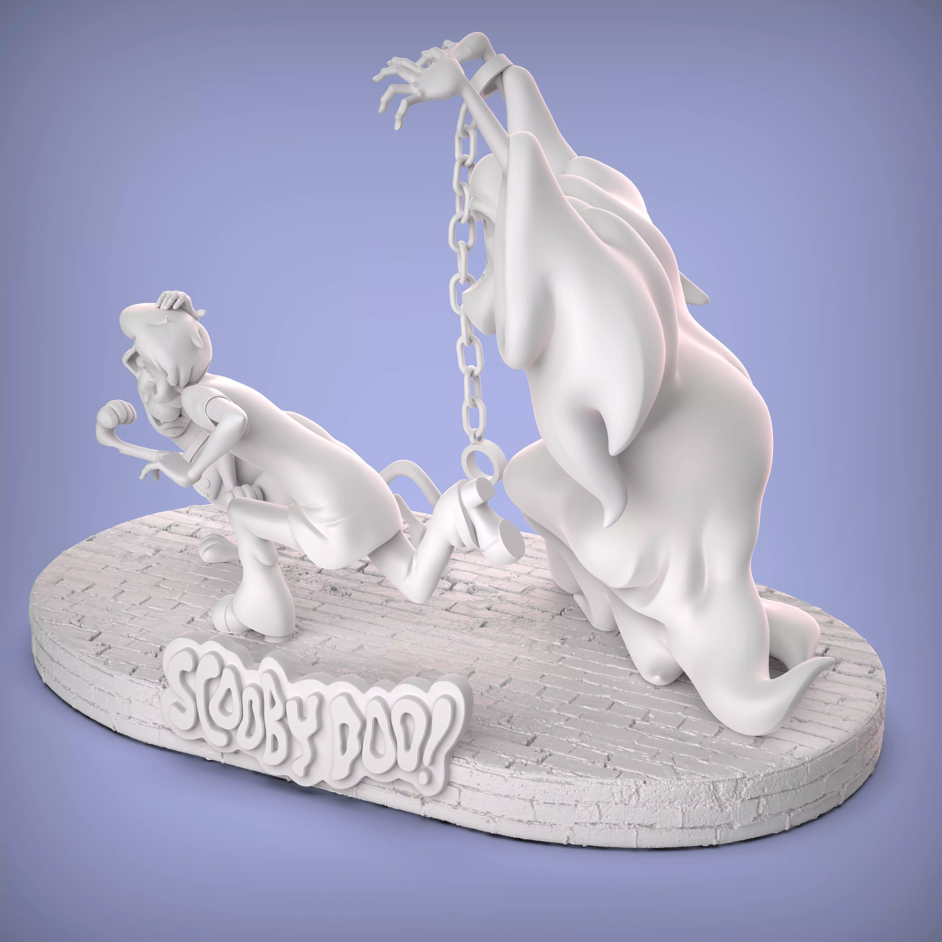 DIORAMA SCOOBY DOO AND SHAGGY HALLOWEEN 3D print model_11