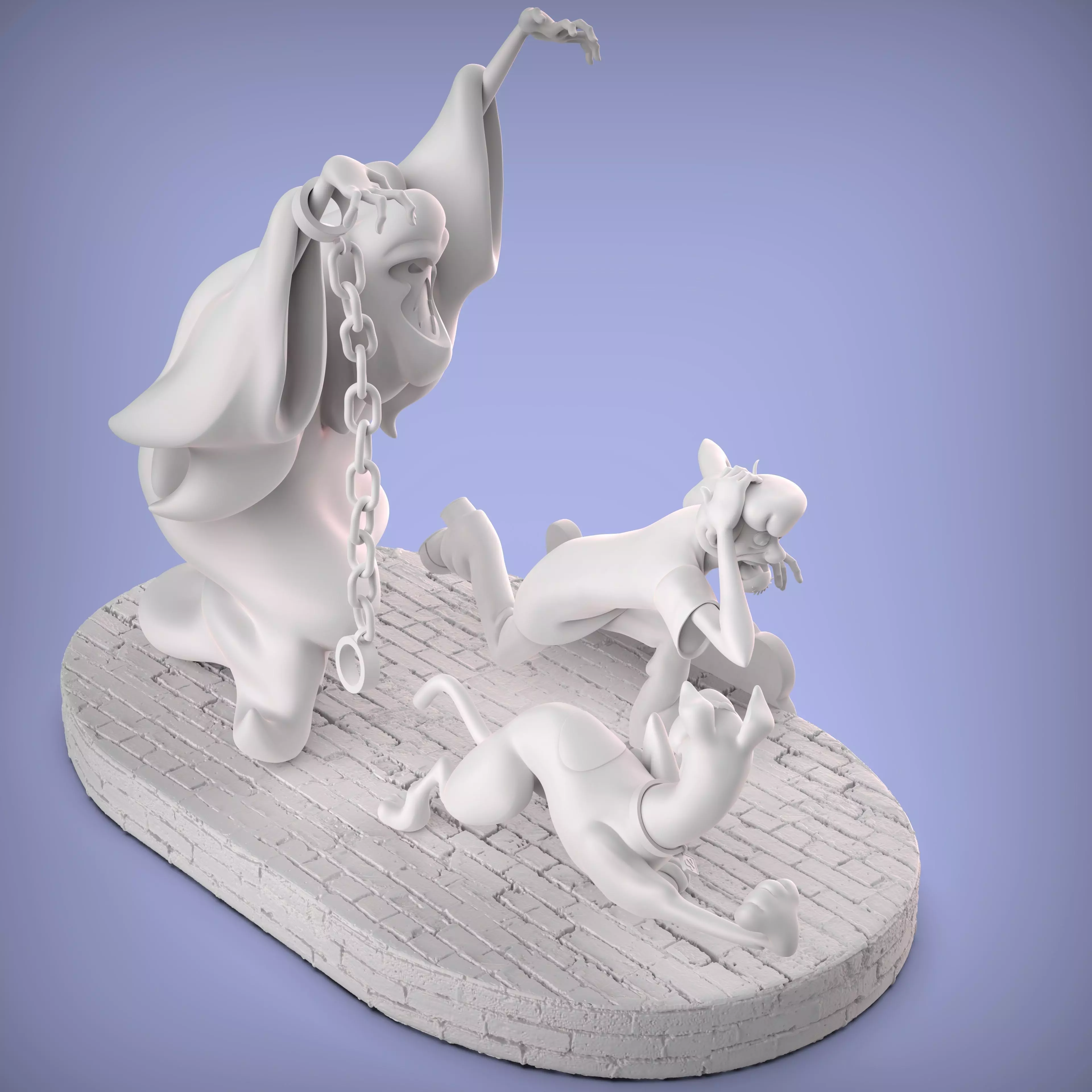 DIORAMA SCOOBY DOO AND SHAGGY HALLOWEEN 3D print model_12