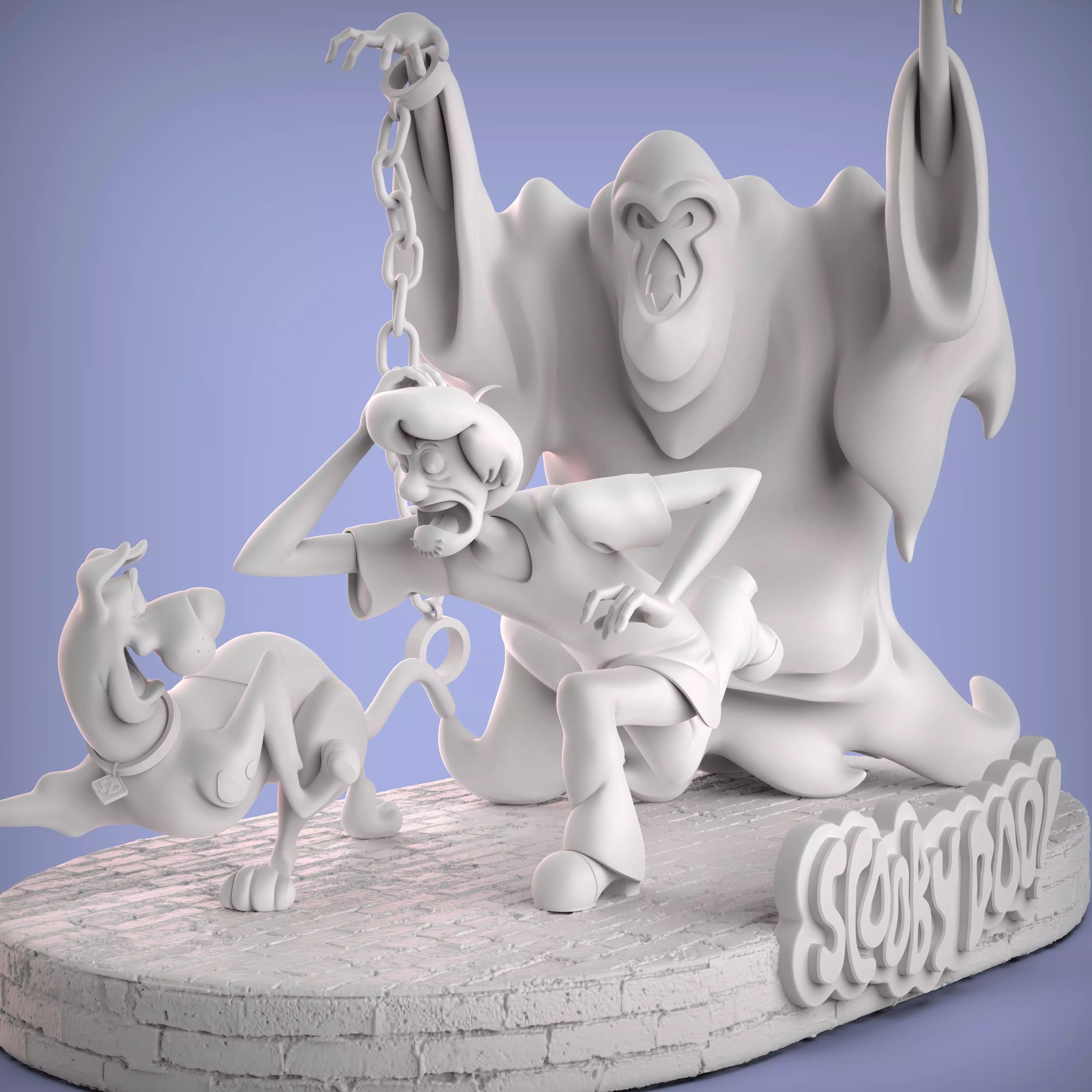 DIORAMA SCOOBY DOO AND SHAGGY HALLOWEEN 3D print model_10