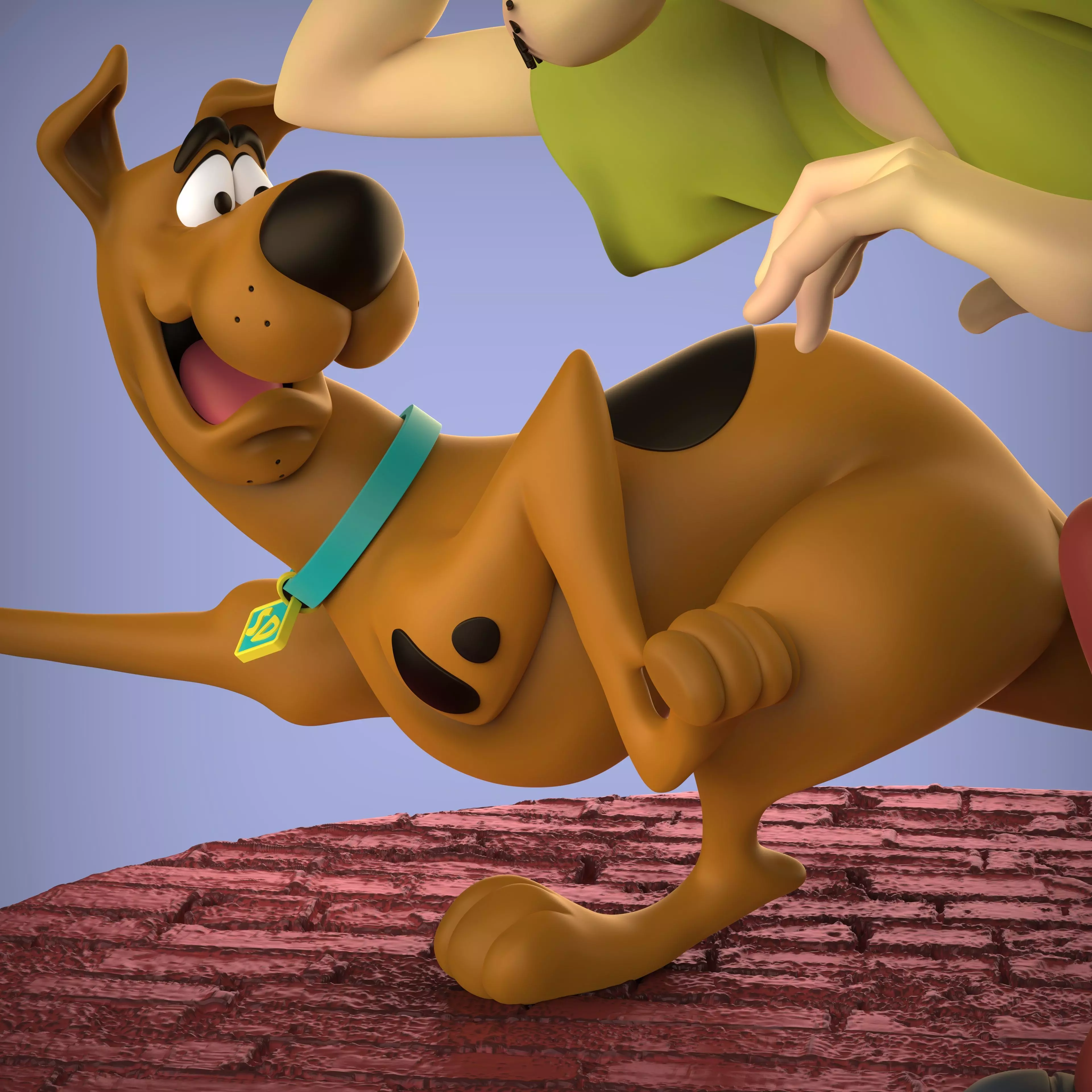 DIORAMA SCOOBY DOO AND SHAGGY HALLOWEEN 3D print model_7