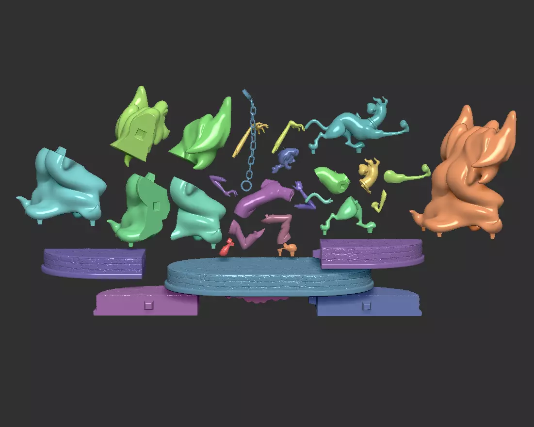 DIORAMA SCOOBY DOO AND SHAGGY HALLOWEEN 3D print model_14