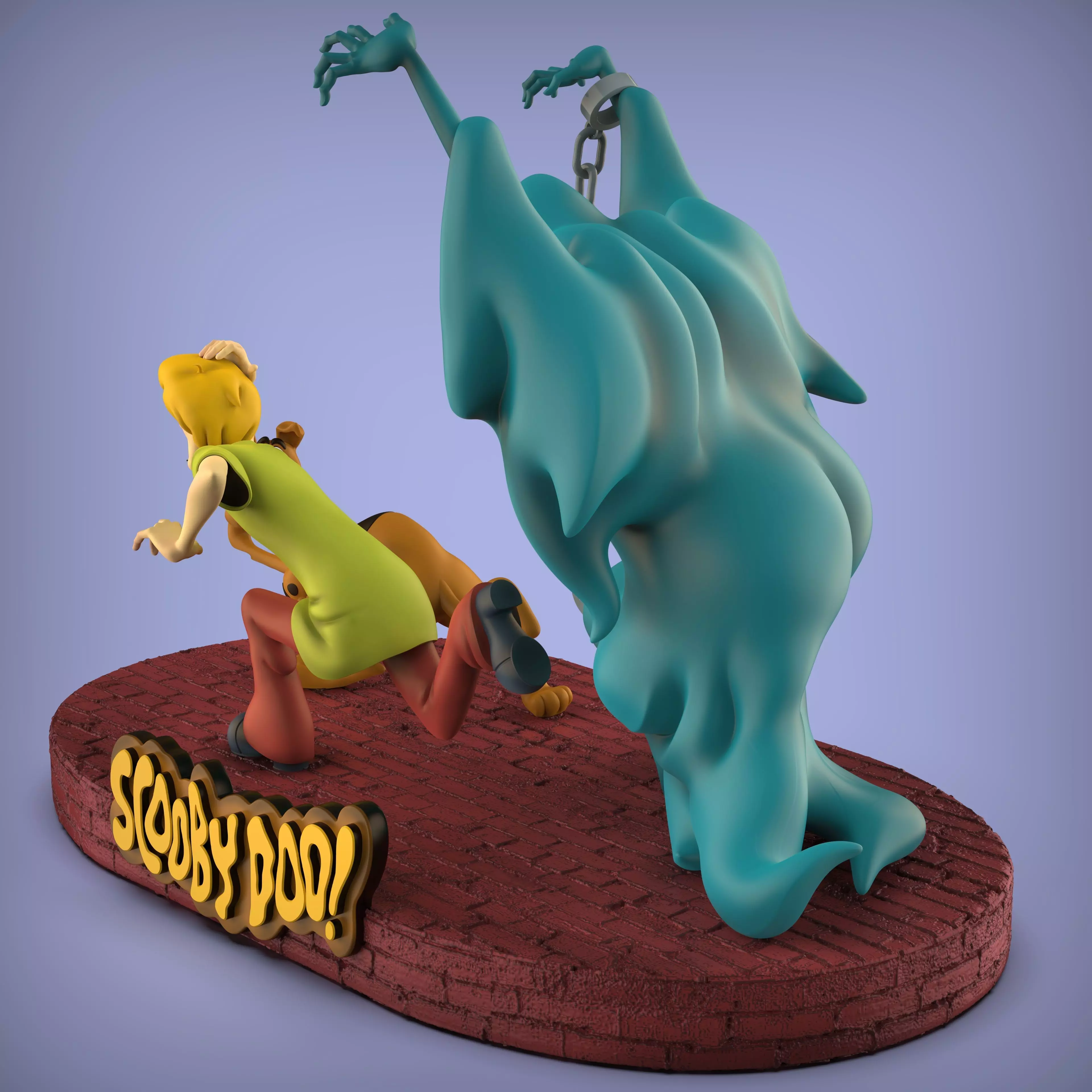 DIORAMA SCOOBY DOO AND SHAGGY HALLOWEEN 3D print model_4