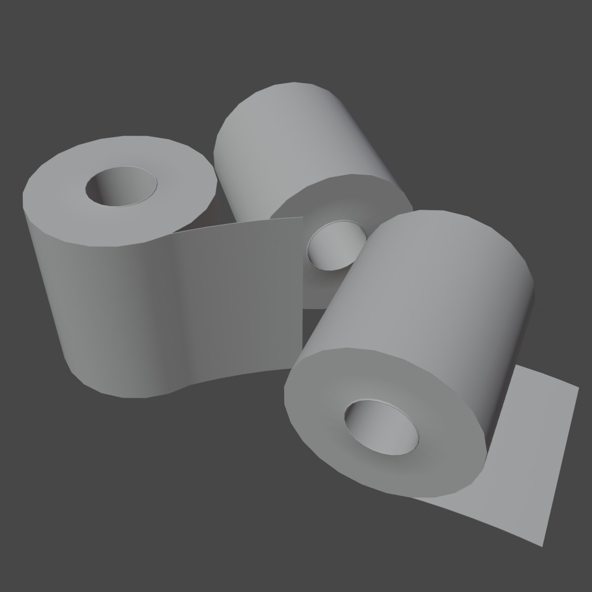 Toilet Papers 01 Low-poly 3D model_8