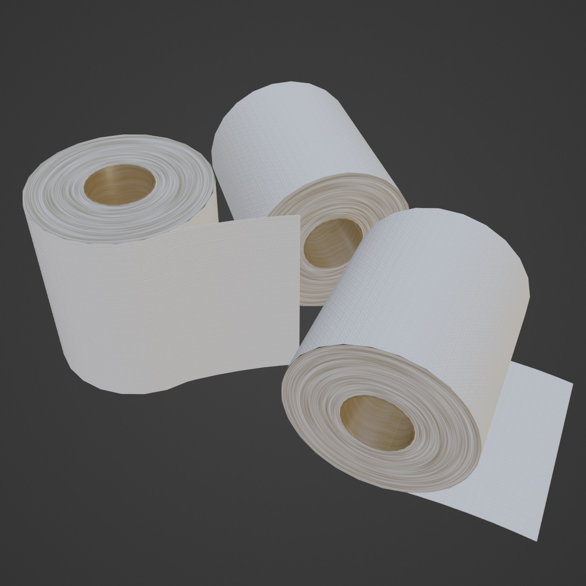 Toilet Papers 01 Low-poly 3D model_6