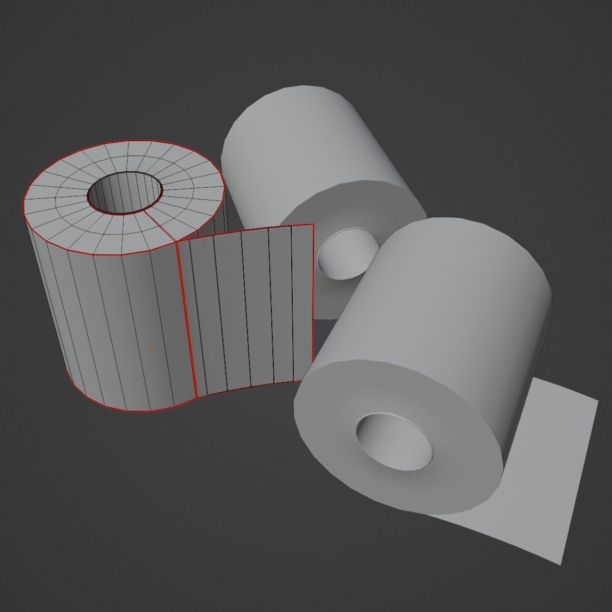 Toilet Papers 01 Low-poly 3D model_9