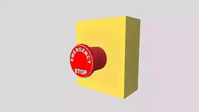 Emergency Stop Low-poly 3D model
