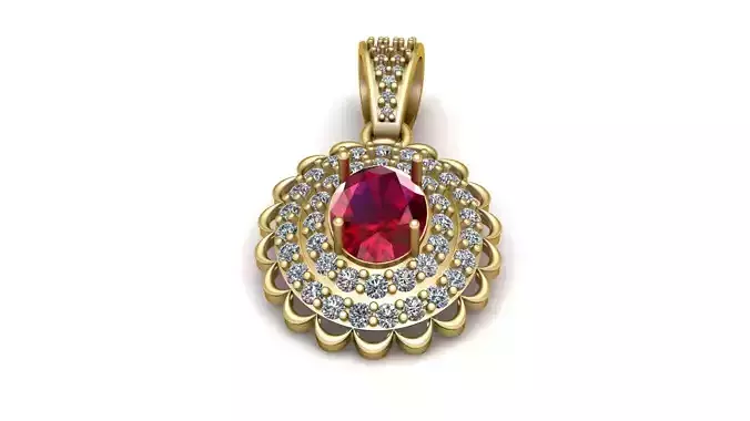 MADRISE STYLE MARQUISE OVAL PENDANT 3D PRINTABLE MODEL 3D print model