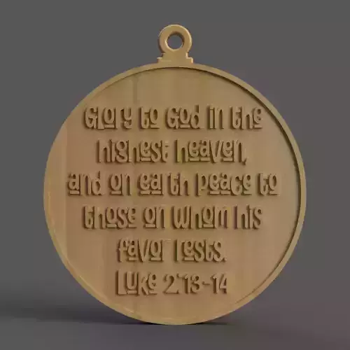Glory to God in the Highest 3D Christmas Ornament 3D print model