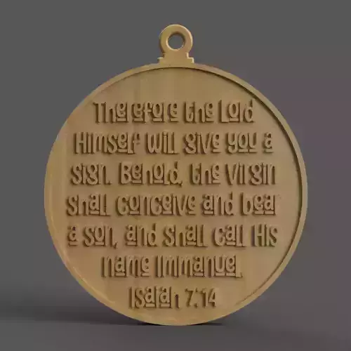 Immanuel Prophecy 3D Christmas Ornament 3D print model Immanuel Prophecy 3D Christmas Ornament 3D print model