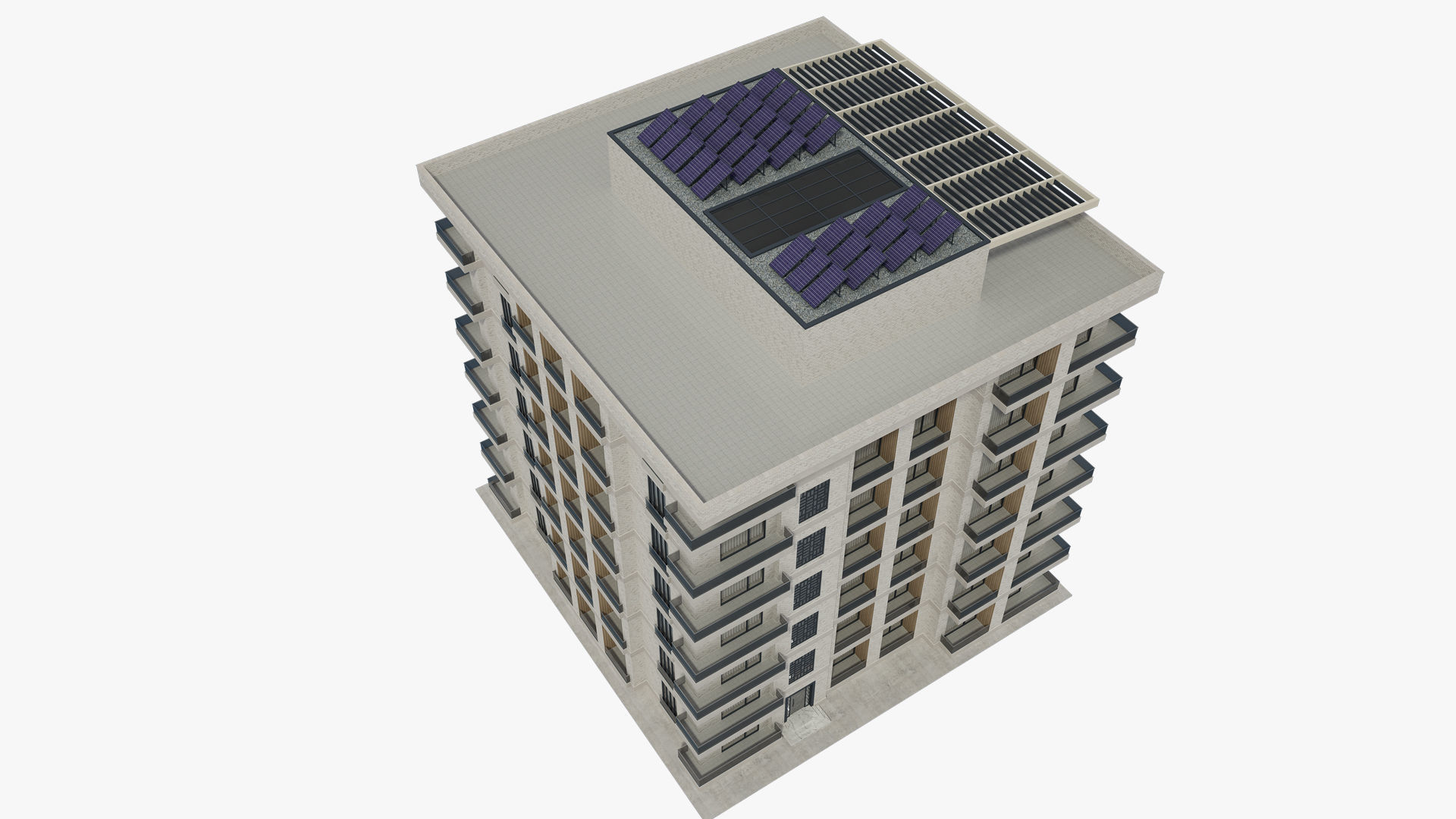 Apartment House with Interior 3D model_5