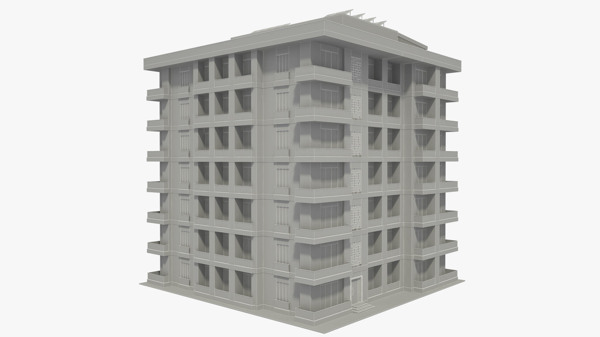 Apartment House with Interior 3D model_14