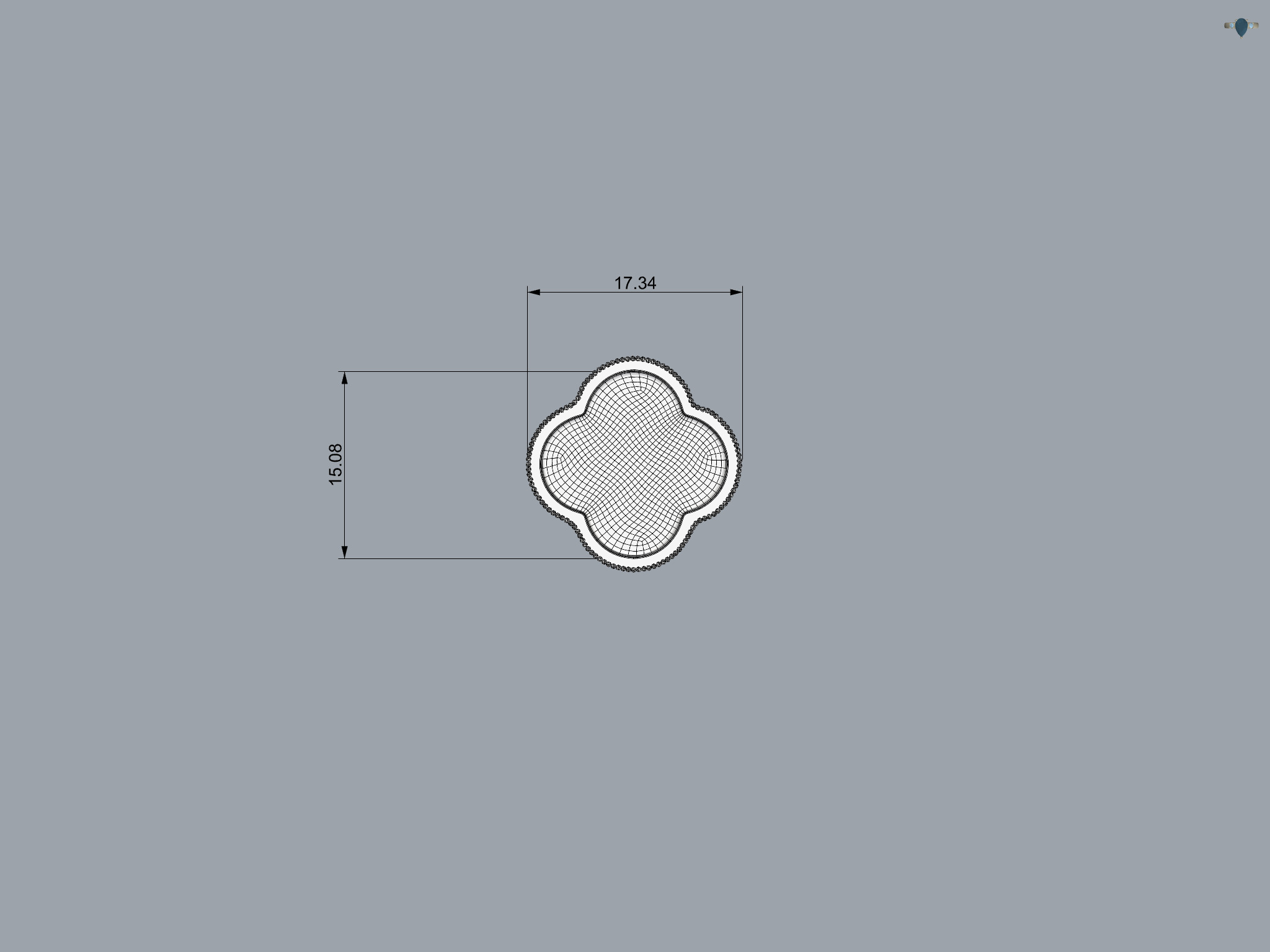 Clover Design Necklace Earrings Set  3D print model_11