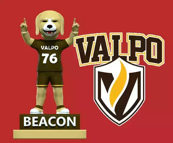 NCAA - Beacon mascot - Valparaiso University - 3d print 3D print model