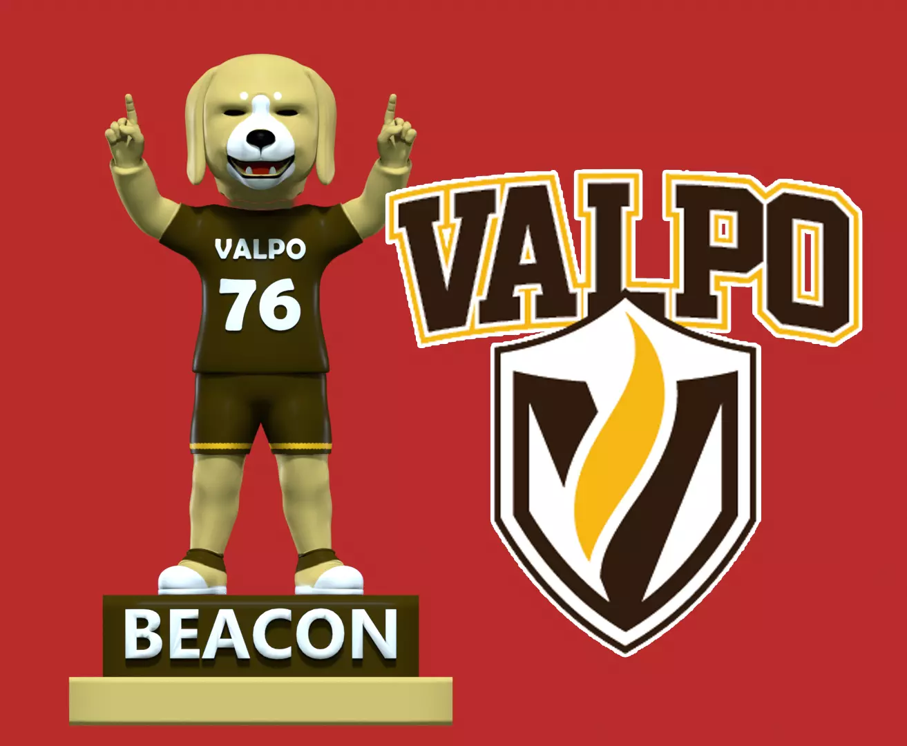 NCAA - Beacon mascot - Valparaiso University - 3d print 3D print model_0