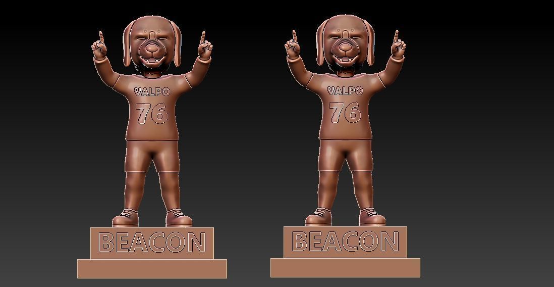 NCAA - Beacon mascot - Valparaiso University - 3d print 3D print model_2