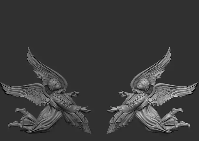 Angel relief 3D print model