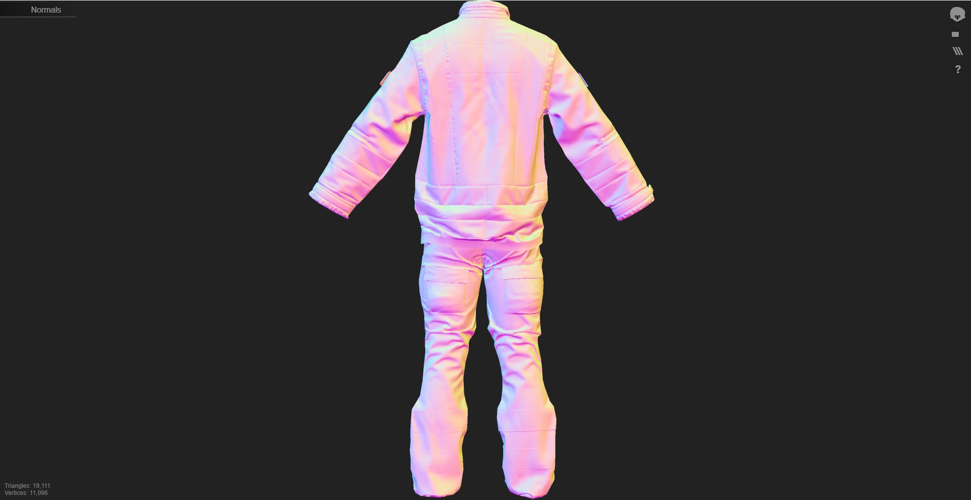 Herts Paramedic and Doctors Flight Suit BHECCS Medical Uniform Low-poly 3D model_5