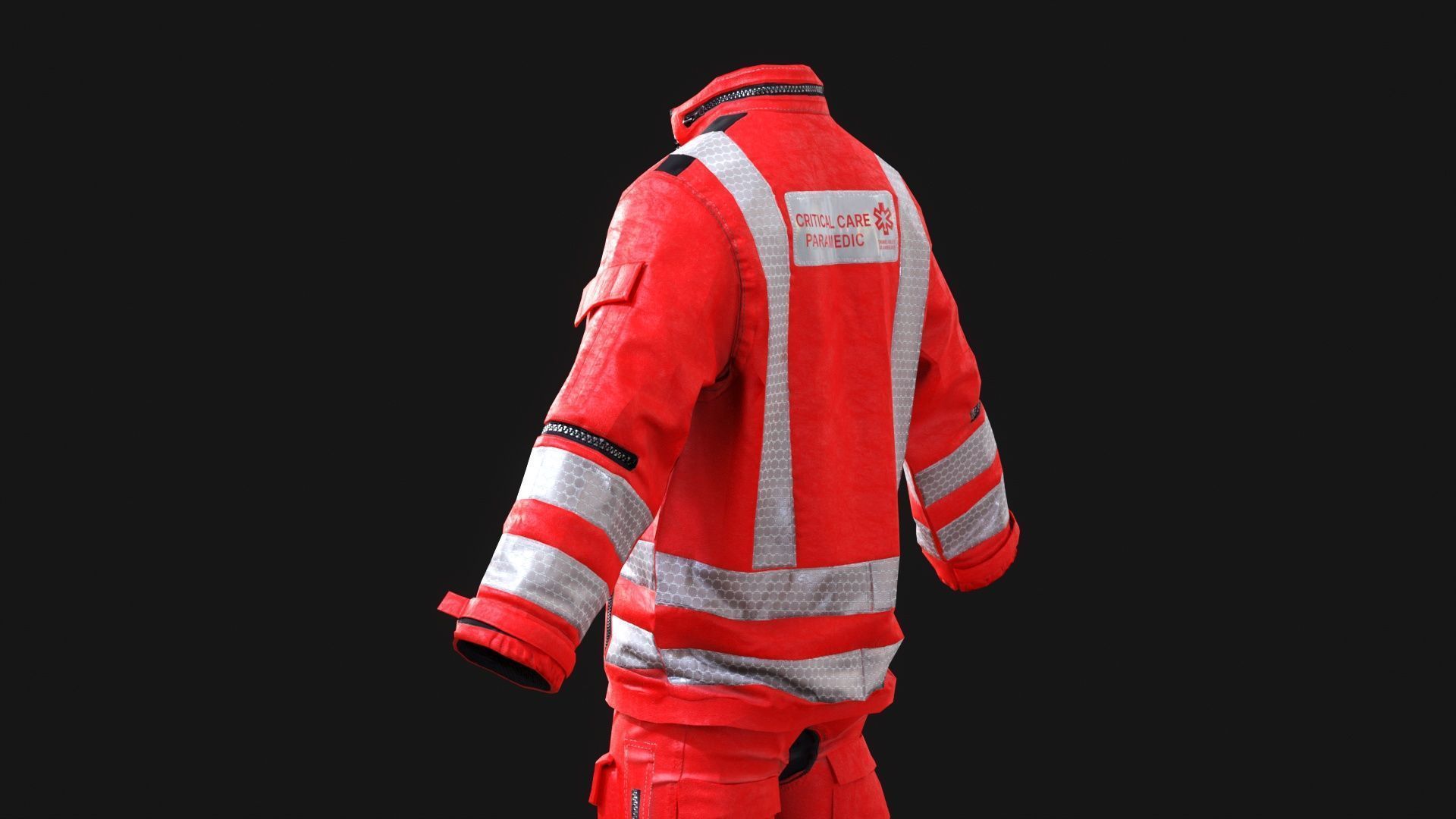 Herts Paramedic and Doctors Flight Suit BHECCS Medical Uniform Low-poly 3D model_18